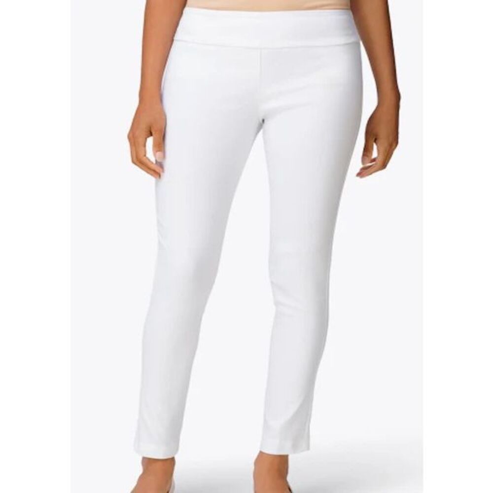 Elliott Lauren Size 4 CLASSIC PULL-ON ANKLE PANT Midrise White #700